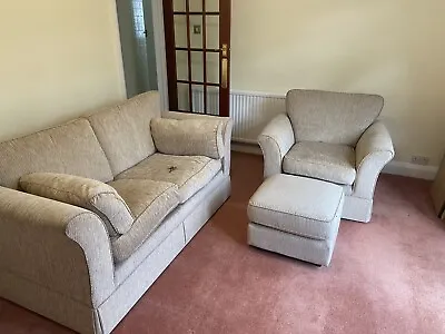 Marks & Spencer 2 Seater Sofa And Armchair With Foot Stool • £120