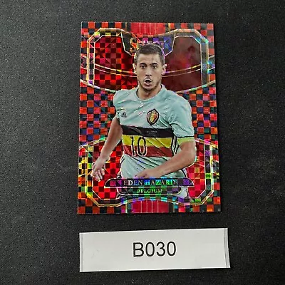 Eden Hazard 2017/18 Panini Select Card Black Red Checkerboard Belgium • £3.16