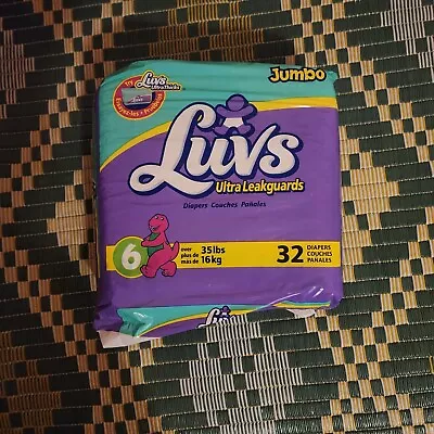 Luvs Size 6 Vintage Plastic Diapers Barney Designs  • $675