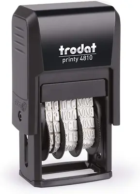 £5.99 • Buy Trodat Printy 4810 Self Inking Date Stamp - Day, Months, In Letters Year - Black