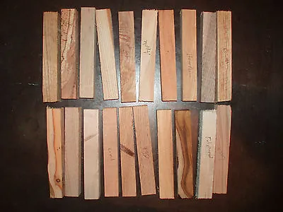 20 Woodturning Pen Blanks.Yew Apple Acacia Laburnum Walnut Beech Holly Lime Pear • £28.95