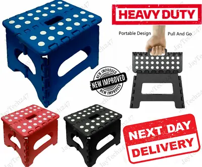 £9.75 • Buy 150kg Heavy Duty Small Folding Foldable Step Stool Multi Purpose Home Kitchen UK