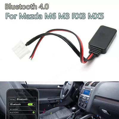 Durable Wireless Bluetooth Adapter Car AUX Audio Cable For Mazda M6 M3 RX8 MX5 • $31.57