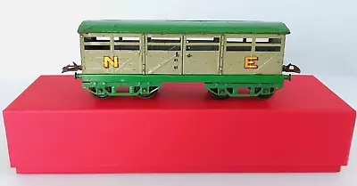 O Gauge HORNBY SERIES No. 2  N.E. Cattle Truck - Green Base / Bogie Wagon  C1933 • £21.95