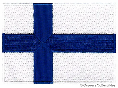 FINLAND FLAG Embroidered Iron-on PATCH FINNISH EMBLEM Applique Suomen Tasavalta • $5.95