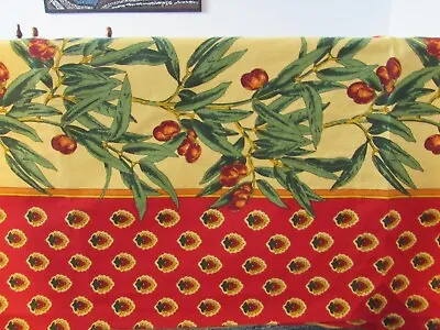 Vent Du Sud Tablecloth France Bright Yellow Sunflower Olives Red Green 56x92 • $44.95