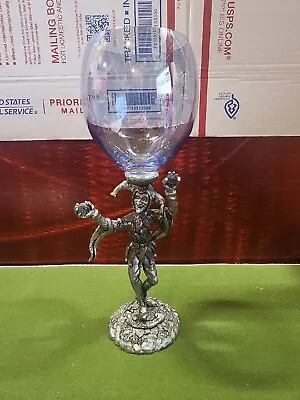 FELLOWSHIP FOUNDRY Pewter Jester Goblet KEVIN O'HARE  Wine Glass  1993  RARE  • $773.32