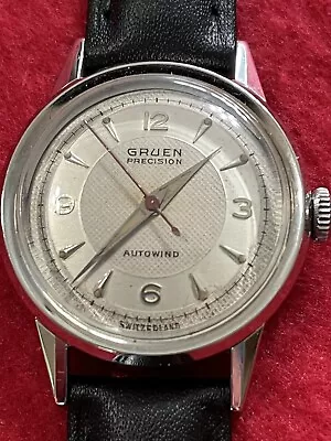 Vintage 1950's Men's Gruen Precision 17j Bumper Automatic Wristwatch-Runs Great • $172.50