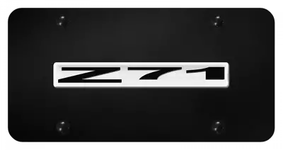 Chevrolet Z71 Chrome Name Emblem Logo On Black License Plate Official Licensed • $45.95