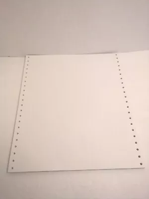Vtg Dot Matrix Continuous Feed Printer Paper 8.5 X 11  50 Sheets NOS White • $6.98