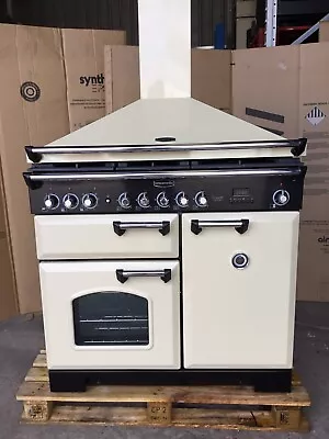 Rangemaster Classic Deluxe 100 D/F FSD Cream/chrome Cooker With Hood. • £1350