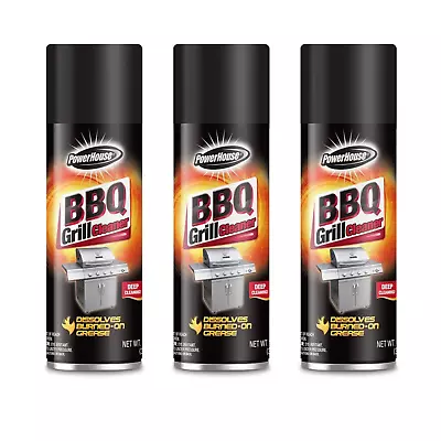 BARBECUE BBQ GRILL CLEANER SPRAY GREASE DISSOLVES BURNED-ON 10 Oz (3 PACK) • $17.98
