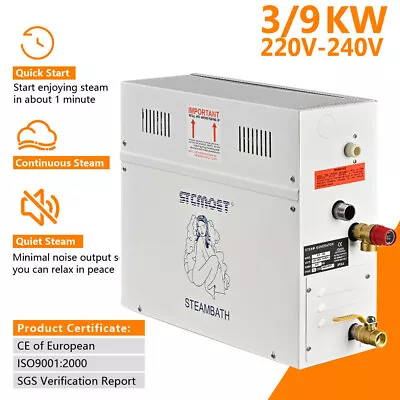 3/9kw Steam Generator Sauna Bath SPA Shower Bathroom Sauna Steam Khan Stove • $207.73