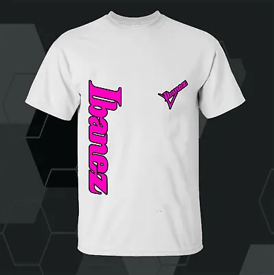 Tee White Color Ibanez Logo Unisex Tshirt  • $19.50