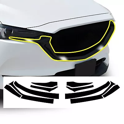 Fits Mazda CX-5 2017 - 2021 Front Grille Chrome Delete Cover Decal Blackout Trim • $49.99