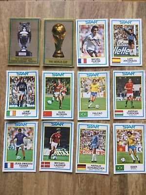 Panini Football 85 12 International Superstar And Trophy Stickers  (Ex Album) • £5.50