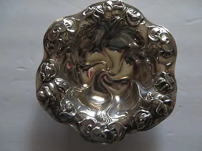 Antique Art Nouveau Kerr Sterling Repousse Candy Nut  Dish Bowl 6    76 Grams • $89