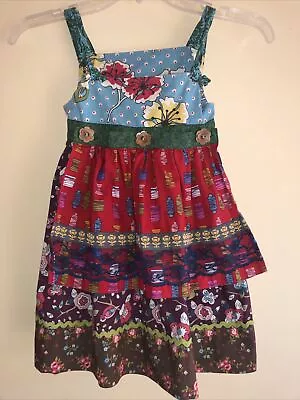 Matilda Jane Knot Apron Dress Girl  Floral Bunny Bonus Hairbow • $29.95