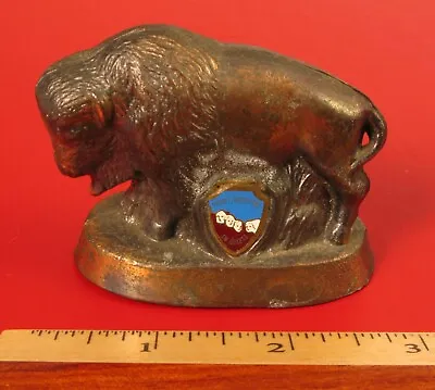 Vintage Metal Buffalo Mount Rushmore Souvenir Sculpture Paperweight Figurine !! • $22