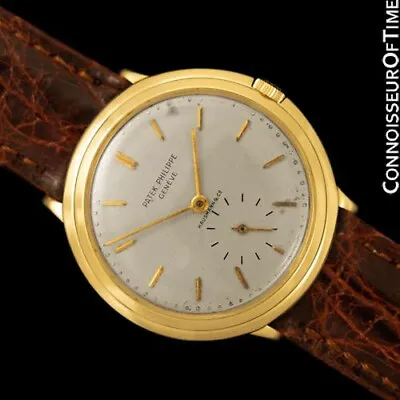 1959 PATEK PHILIPPE Vintage Mens Calatrava Ref. 2501 18K Gold Watch - Warranty • $7895