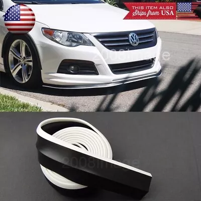 1.3  Black White Trim EZ Fit Bumper Lip Splitter Chin Splitter For  Mazda Subaru • $21.88