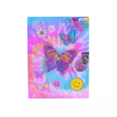 $26 • Buy Flowers And Butterfly Diary Lockable Secret With Lock And Keys Padlock Journal