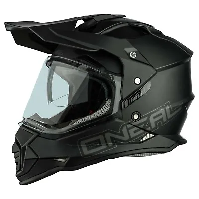 O'Neal Sierra II Dual Sport Adventure Helmet Matte Flat Black Large LG • $143.99