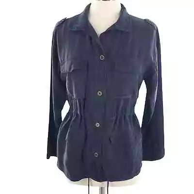 Mododoc LA Women's Navy Moonstone Button Front Jacket Size Small New • $29.74
