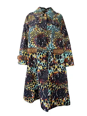 Marina Rinaldi Women's Multicolored Tram Animal Printed Coat Size 22W/31 NWT • $238.75