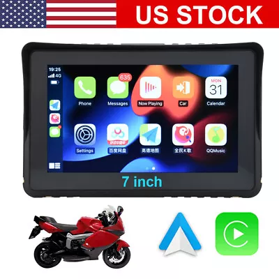 7Inch Portable Touch Screen Motorcycle Radio Wireless Apple Carplay Android Auto • $123.49