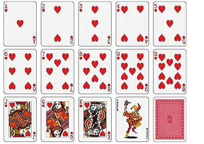 A Full Suit Of Playing Cards HEARTS Edible Rice / Wafer Paper • £1.50