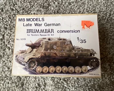 MB Models 1/35 Brummbar Conversion Late War German Kit Testors Panzer IV 1019 • $34.99