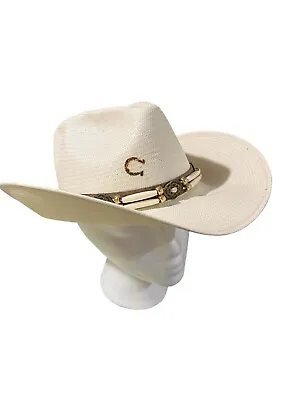 Vintage Charlie Horse  Western Profile Hat Band Size 6-3/4 Natural • $34.99