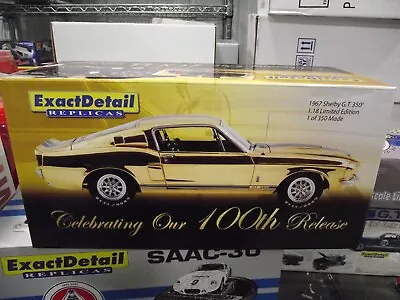 Exact Detail 1/18 100th Release 1967 Ford Mustang Shelby GT350 Gold 1-350 NIB • $319.99