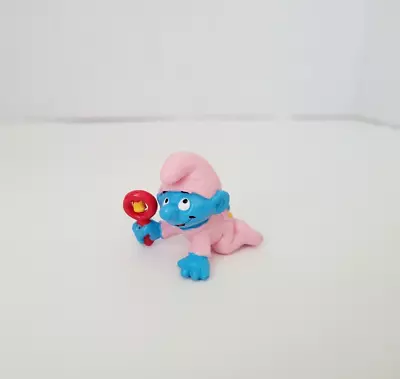 Vintage Crawling Baby Smurf Figure Toy • $8