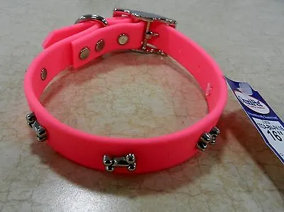 Zeta - Design Dog Collar / 16 Inch Color Neon P[nk / Free Brass Hang Tag 102a-bn • $11.50