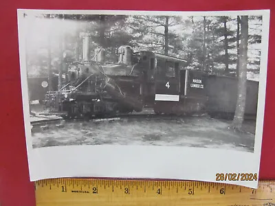 Mason Lumber Co Railroad Narrow Guage Climax Locomotive 4 Photo Edaville Ma 1961 • $14.99