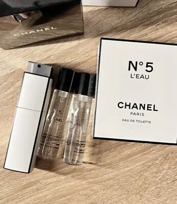 Chanel No.5 L'eau Eau De Toilette Spray Twist & Spray 3x20ml Purse Spray New ∂ • $199.99