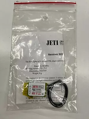 Jeti Model FM 5 Channel Single Conversion Receiver 40 MHz REX 5 Plus. No Crystal • £7.99