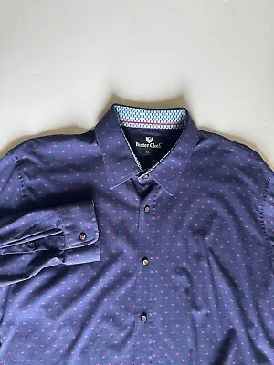 Buttercloth XL Men’s Purple/Pink Long Sleeve Button Front Shirt EUC  • $33