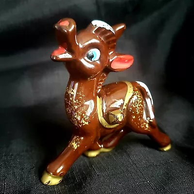 Vintage Tilso Hand Painted Ceramic Donkey Figurine Made In Japan 4¼  *No Basket* • $20.74