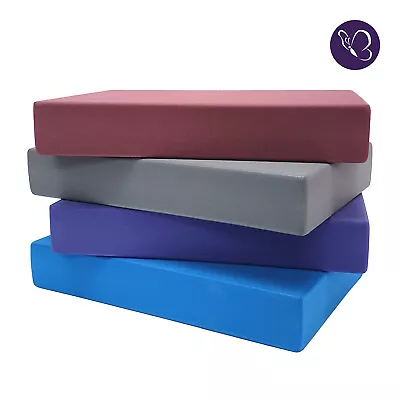 1 X EVA Foam FULL Yoga Block 30cm X 20cm X 5cm - Blue Grey Purple Red • £7.50