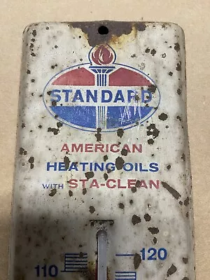 Vintage Standard Oil Thermometer USA Heating Oils With Sta-Clean • $40