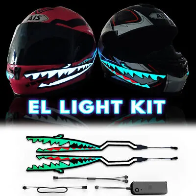 Motorcycle ATV Bike LED  Warn Light Strip Night Safety Riding Signal Helmet Lamp • $16.62