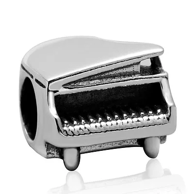 NEW 925 Sterling Silver European Bracelet Charm Bead Grand Piano Music • $16.99