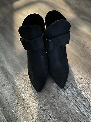 Midnight Velvet Womens Black Suede Heel Boots Size 9 1/2 • $25