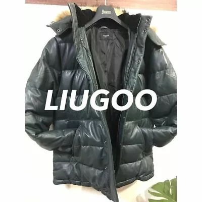 LIUGOO Leather Down Coat  Real Fur (XL)(LL) • $369.79