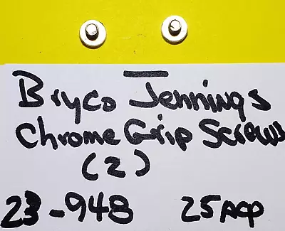 Bryco Jennings J25 Factory Chrome Grip Screws .25 Acp  23-948 • $15