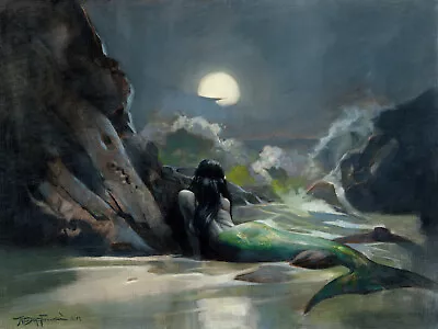 THE SEA REVERIE! 16x20 Mike Hoffman Mermaid Giclee Stretched Canvas Print! • $49.95