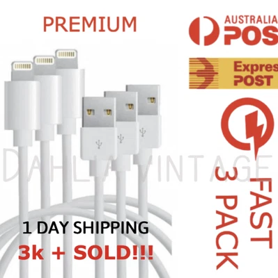 $7.75 • Buy 3X Fast USB Cable Charger Cord Charging For Apple IPhone 7 8 X 11 12 13 14 Ipad